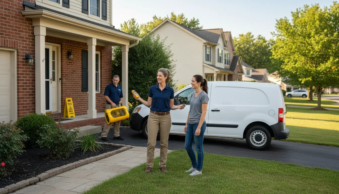 Residential water damage restoration in Pomeroy, PA